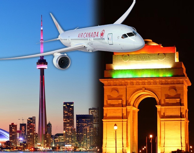 What are Cabin Features & Baggage Details for Air Canada’s Toronto to New Delhi Flights?