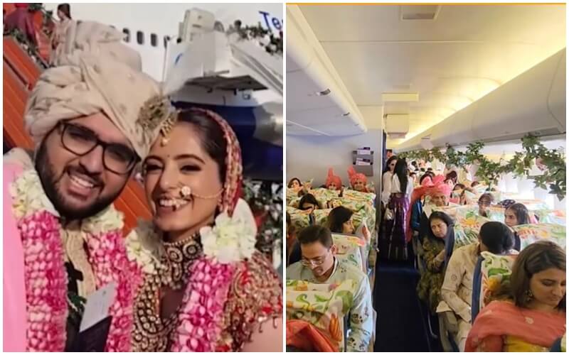 Big Fat Indian Wedding in the Air! NRI Couple Ties the Knot on a Flight Carrying 350 Guests